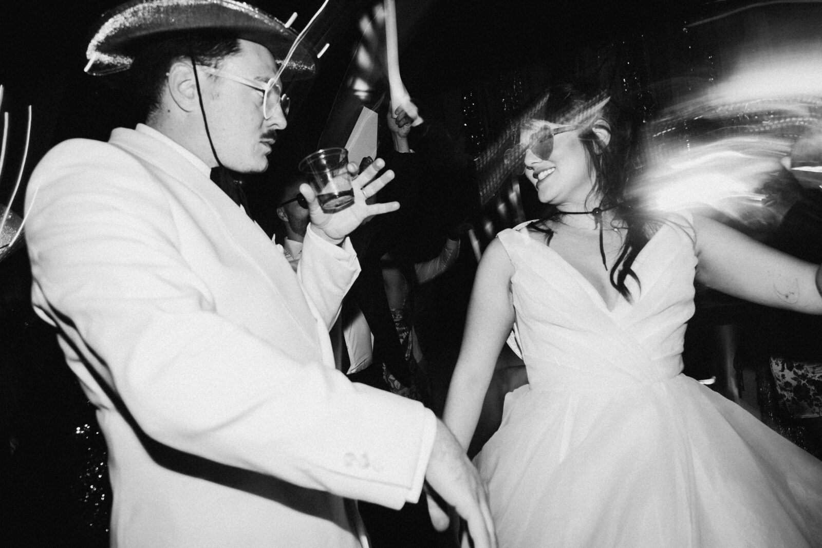 couple dancing at wedding reception